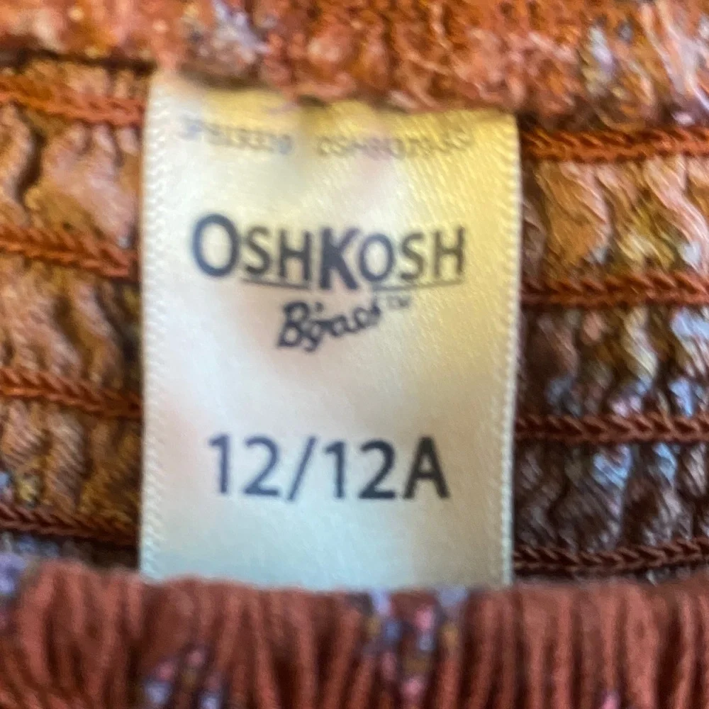 OshKosh B'gosh Terracotta Smocked Jumper 12/12A Academia Summer Fall